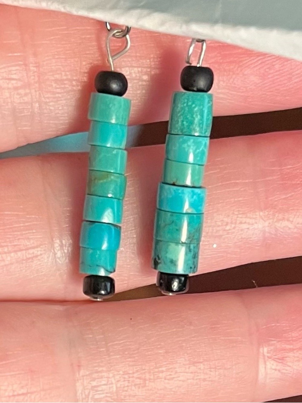 Turquoise Bead Dangle Earrings - Women's Blue Green Jewelry